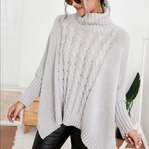 Light gray turtleneck sweater